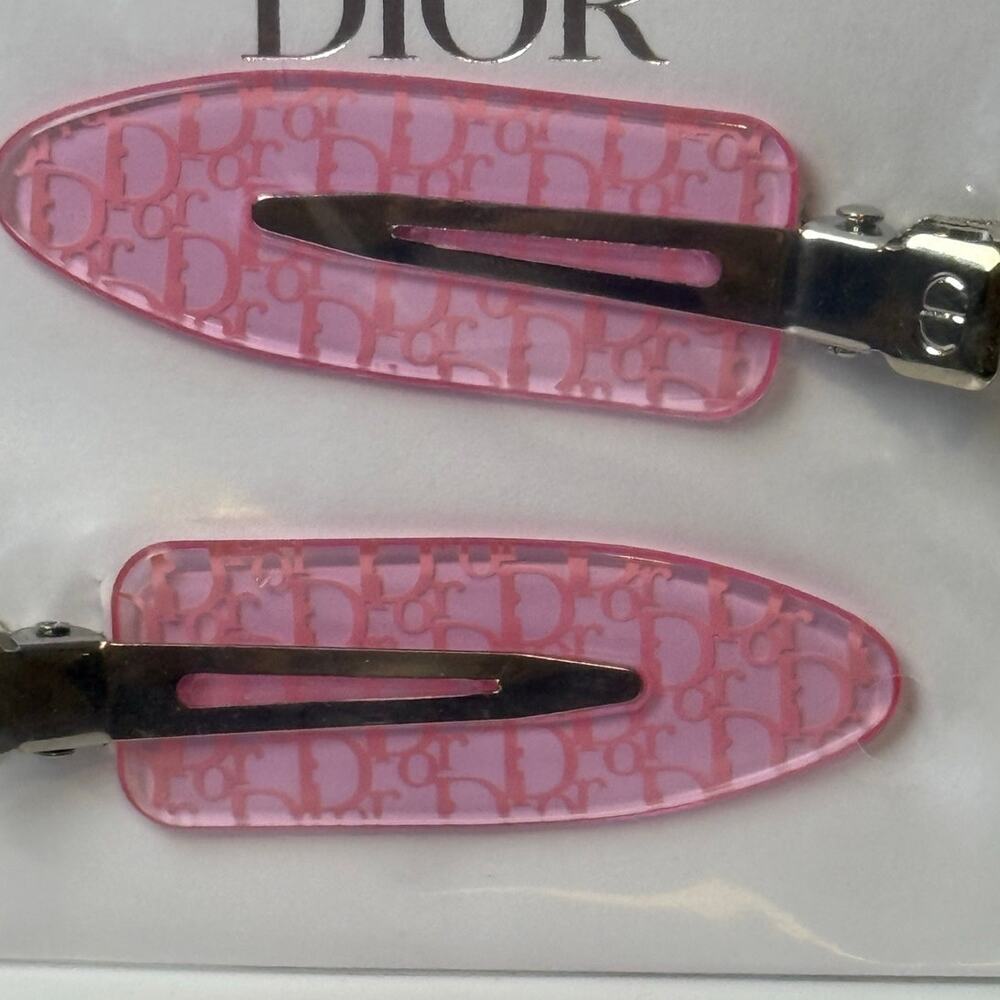 Dior Beauty Hair Clips GWP - Pink - One set of 2 - NEW in Package - Picture 2 of 3